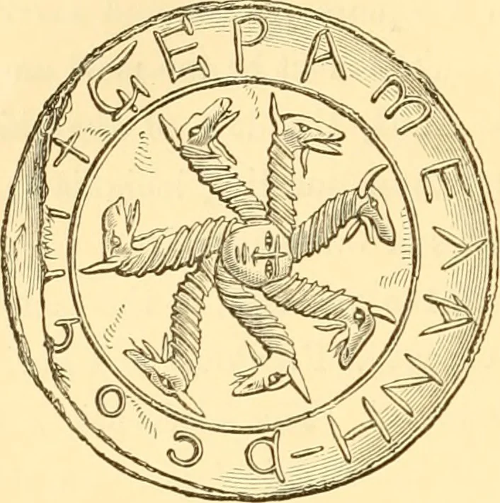 An illustration from Antique gems and rings, 1872, leaf 417