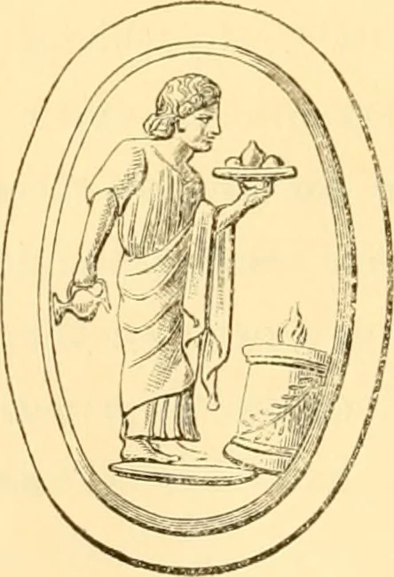 An illustration from Antique gems and rings, 1872, leaf 419