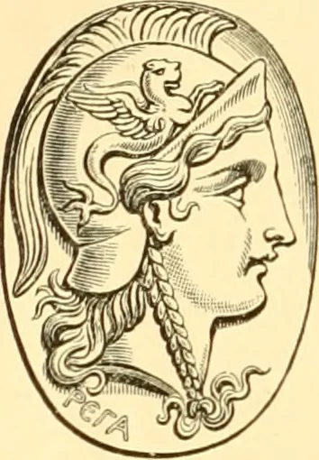 An illustration from Antique gems and rings, 1872, leaf 435