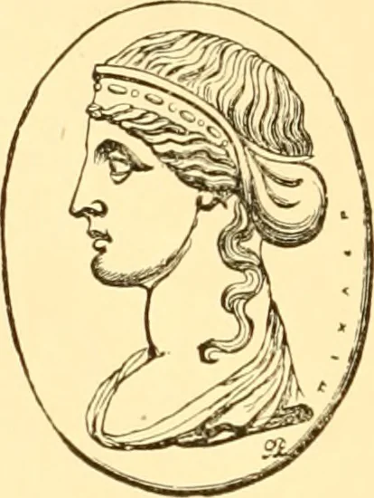 An illustration from Antique gems and rings, 1872, leaf 435