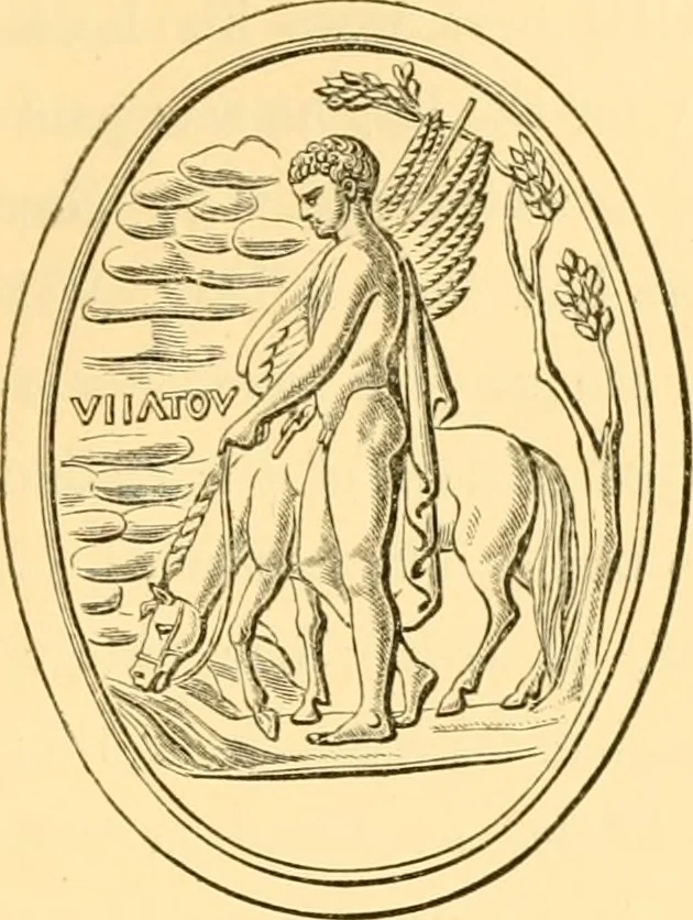 An illustration from Antique gems and rings, 1872, leaf 468