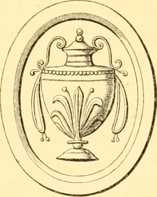 An illustration from Antique gems and rings, 1872, leaf 475
