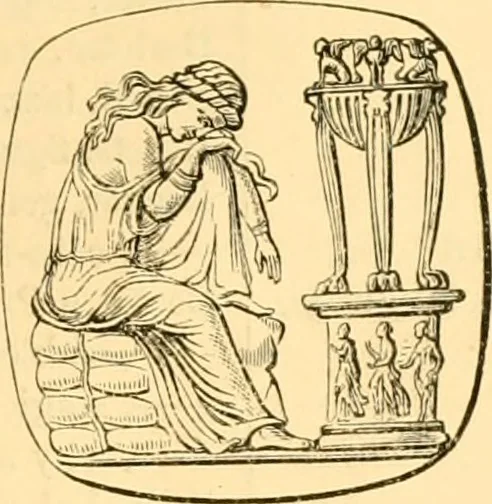 An illustration from Antique gems and rings, 1872, leaf 494