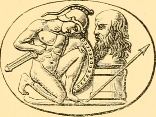 An illustration from Antique gems and rings, 1872, leaf 6