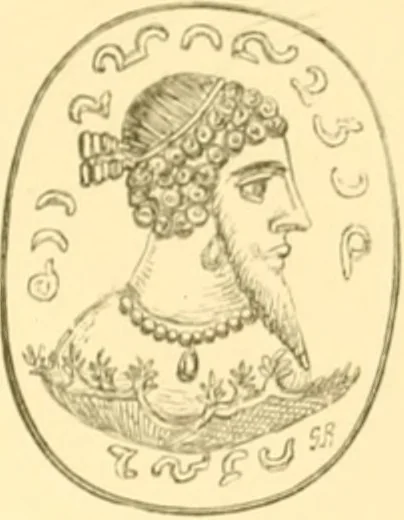 An illustration from Antique gems and rings, 1872, leaf 100