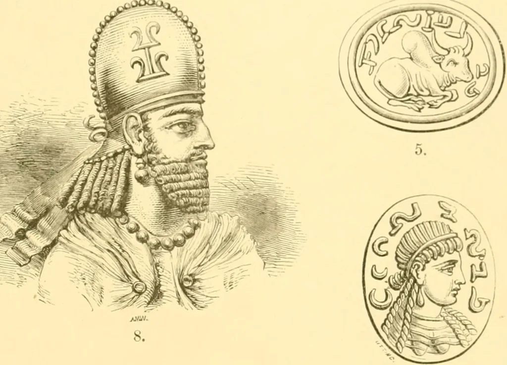 An illustration from Antique gems and rings, 1872, leaf 100