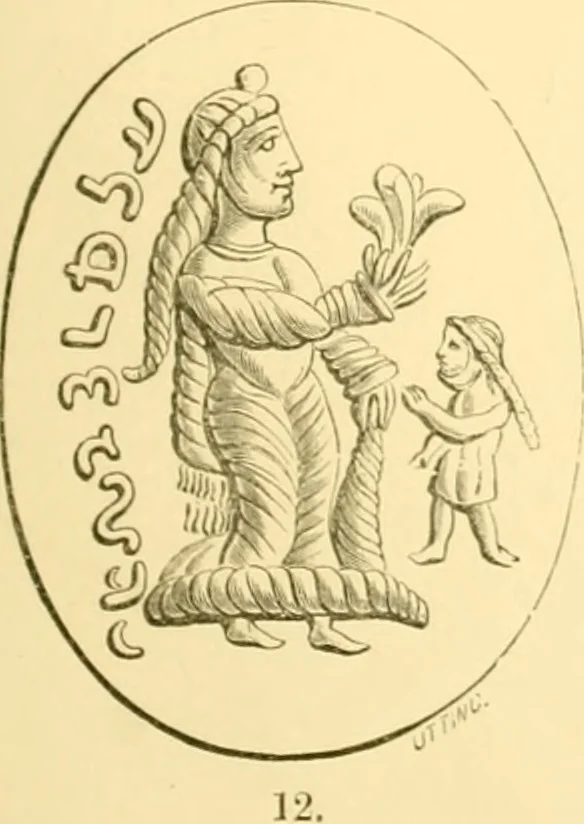 An illustration from Antique gems and rings, 1872, leaf 100
