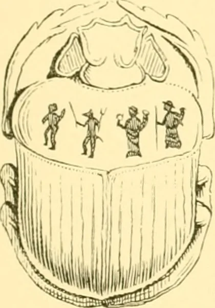 An illustration from Antique gems and rings, 1872, leaf 102