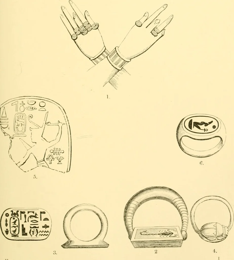 An illustration from Antique gems and rings, 1872, leaf 104