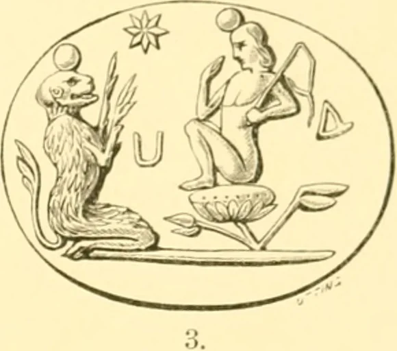 An illustration from Antique gems and rings, 1872, leaf 106
