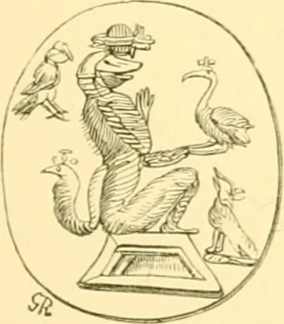 An illustration from Antique gems and rings, 1872, leaf 106
