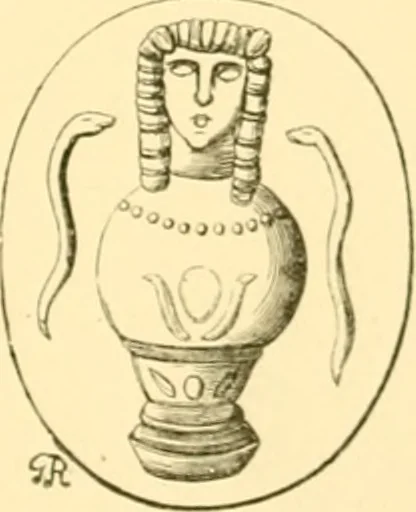 An illustration from Antique gems and rings, 1872, leaf 106