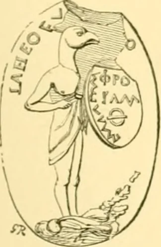An illustration from Antique gems and rings, 1872, leaf 108