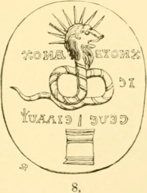 An illustration from Antique gems and rings, 1872, leaf 108