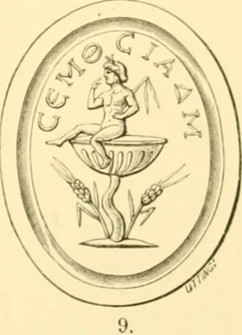 An illustration from Antique gems and rings, 1872, leaf 108