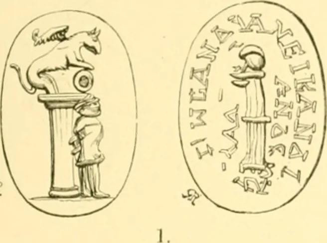 An illustration from Antique gems and rings, 1872, leaf 110