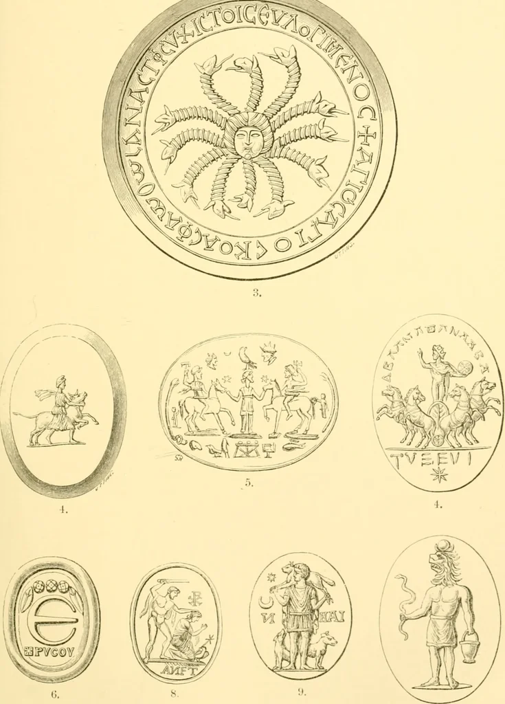 An illustration from Antique gems and rings, 1872, leaf 110