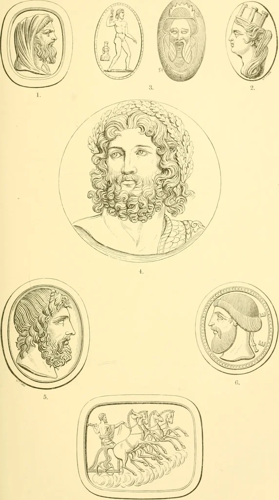 An illustration from Antique gems and rings, 1872, leaf 112