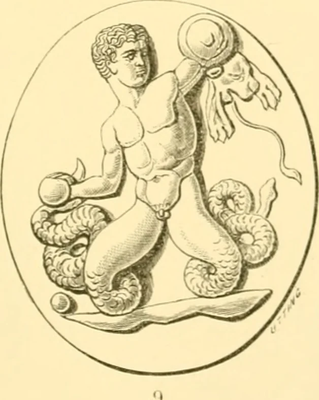 An illustration from Antique gems and rings, 1872, leaf 114