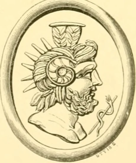 An illustration from Antique gems and rings, 1872, leaf 116