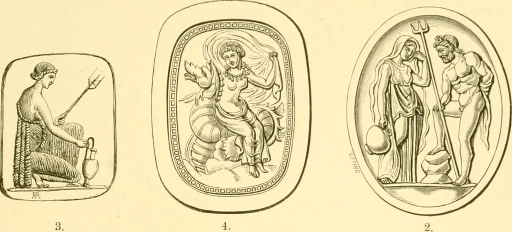 An illustration from Antique gems and rings, 1872, leaf 118