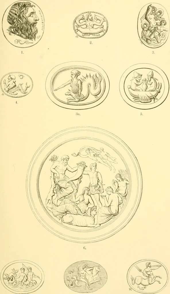 An illustration from Antique gems and rings, 1872, leaf 120