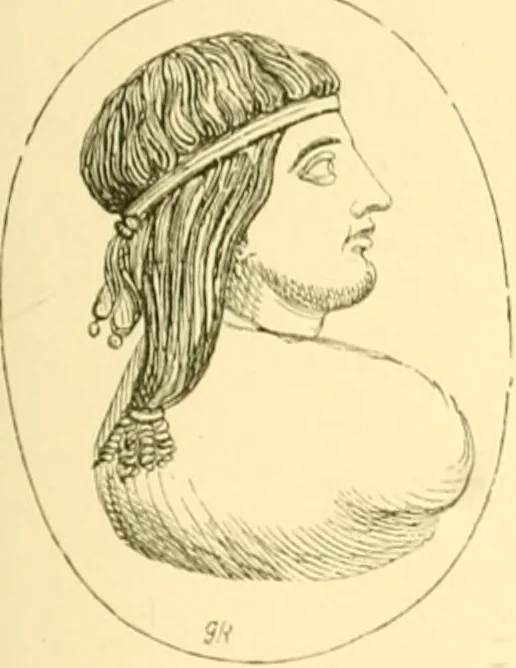 An illustration from Antique gems and rings, 1872, leaf 122