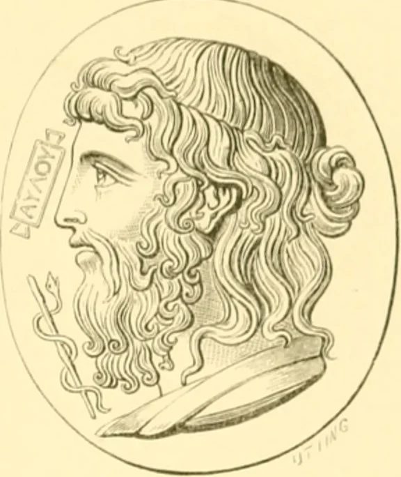 An illustration from Antique gems and rings, 1872, leaf 122