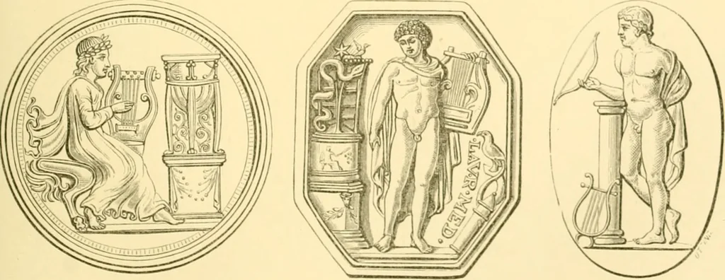 An illustration from Antique gems and rings, 1872, leaf 122