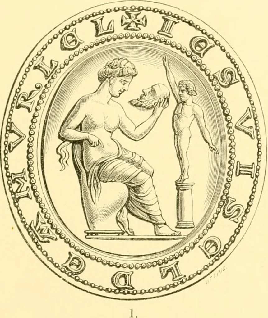 An illustration from Antique gems and rings, 1872, leaf 126