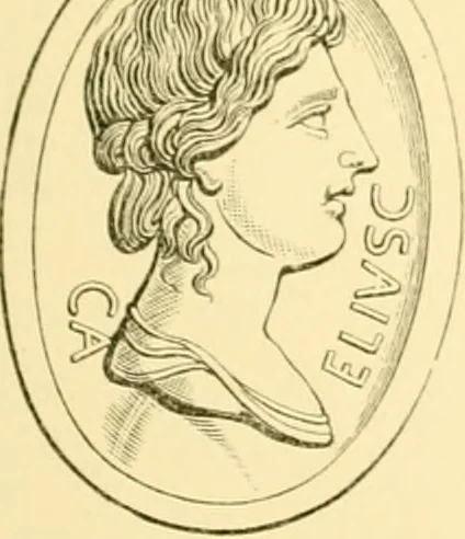 An illustration from Antique gems and rings, 1872, leaf 126