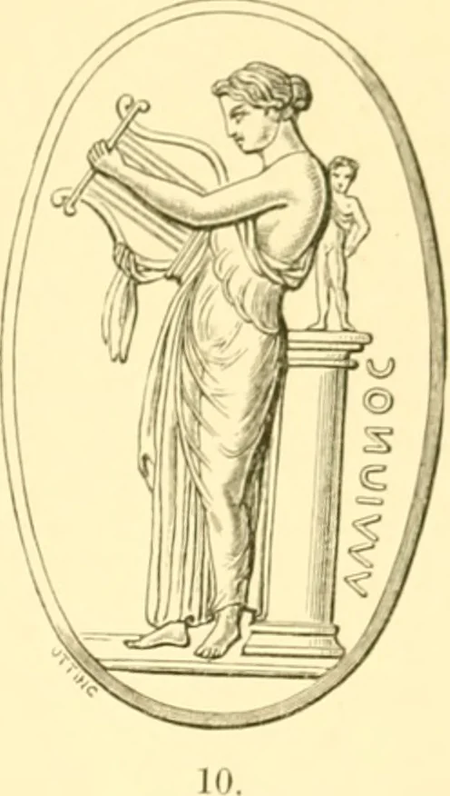 An illustration from Antique gems and rings, 1872, leaf 128