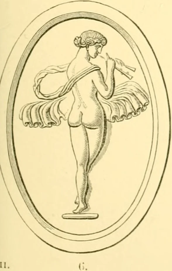 An illustration from Antique gems and rings, 1872, leaf 128