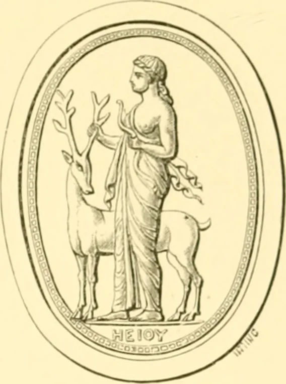 An illustration from Antique gems and rings, 1872, leaf 130