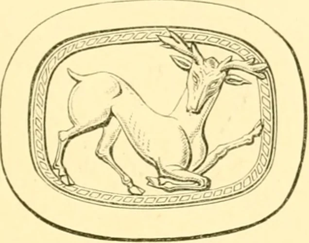 An illustration from Antique gems and rings, 1872, leaf 130