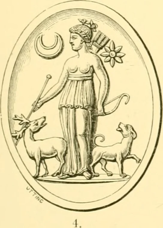 An illustration from Antique gems and rings, 1872, leaf 130