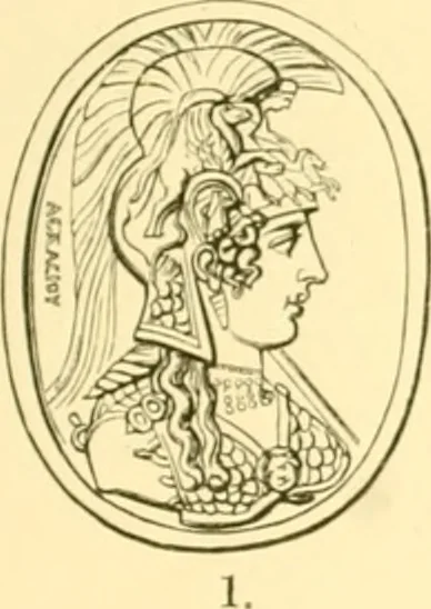 An illustration from Antique gems and rings, 1872, leaf 132