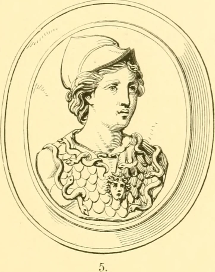 An illustration from Antique gems and rings, 1872, leaf 132