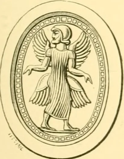An illustration from Antique gems and rings, 1872, leaf 132