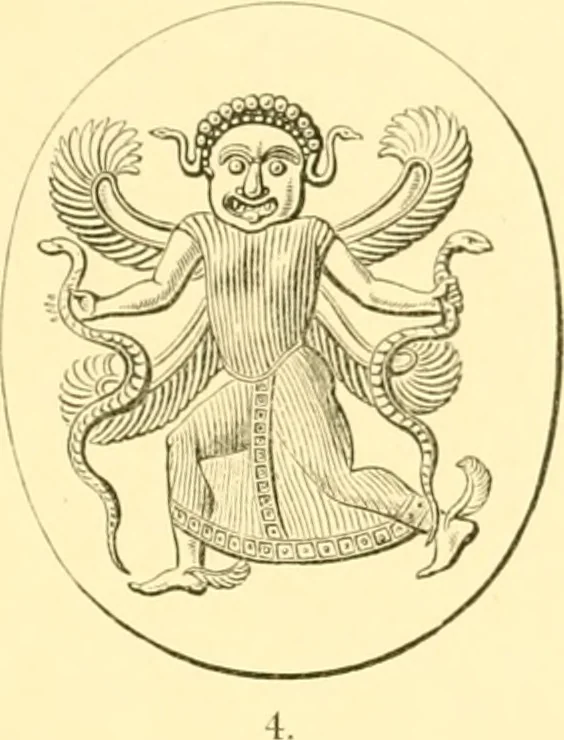 An illustration from Antique gems and rings, 1872, leaf 136