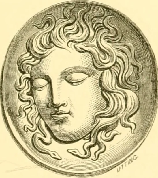 An illustration from Antique gems and rings, 1872, leaf 136