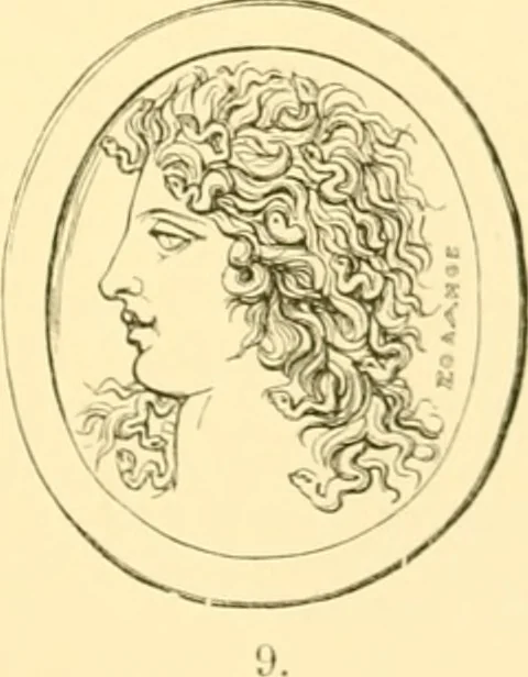 An illustration from Antique gems and rings, 1872, leaf 136