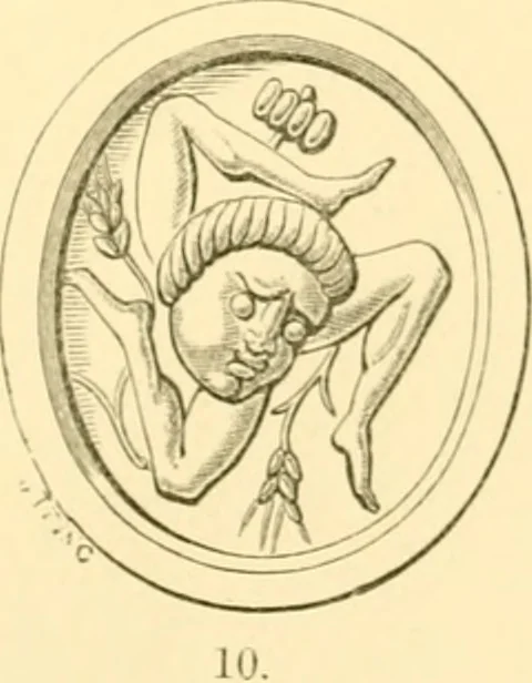 An illustration from Antique gems and rings, 1872, leaf 136