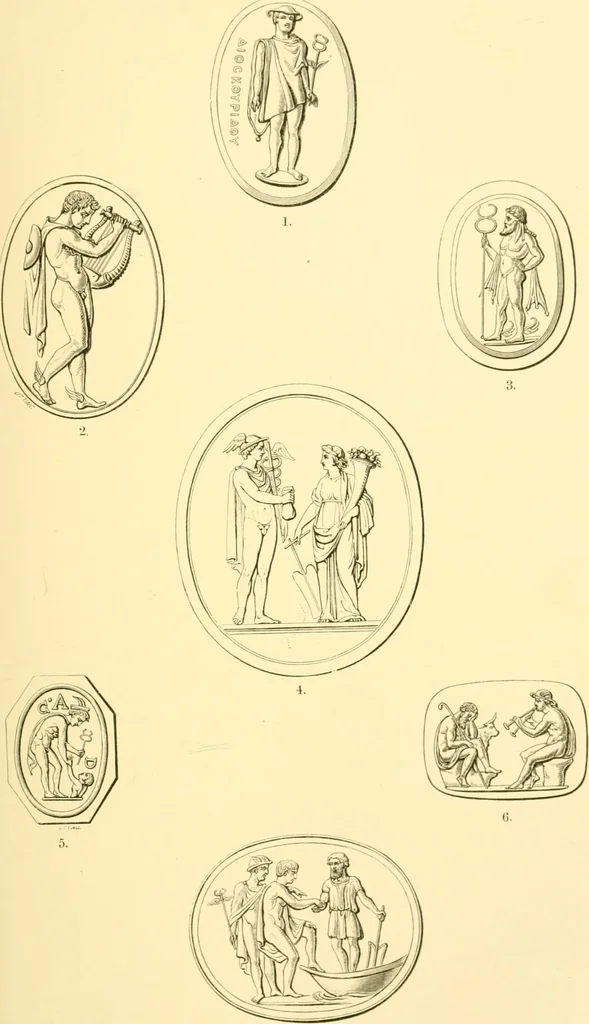 An illustration from Antique gems and rings, 1872, leaf 138