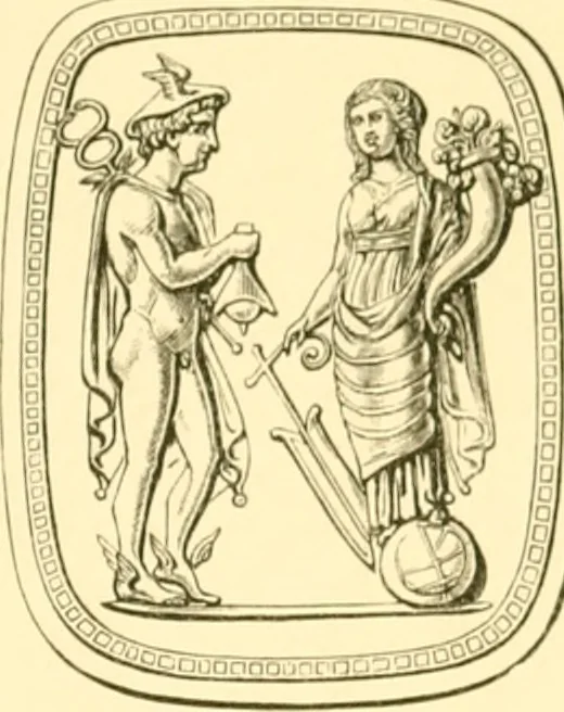 An illustration from Antique gems and rings, 1872, leaf 140