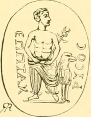 An illustration from Antique gems and rings, 1872, leaf 140