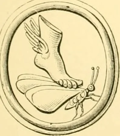 An illustration from Antique gems and rings, 1872, leaf 140