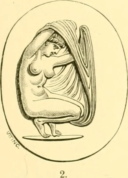 An illustration from Antique gems and rings, 1872, leaf 142