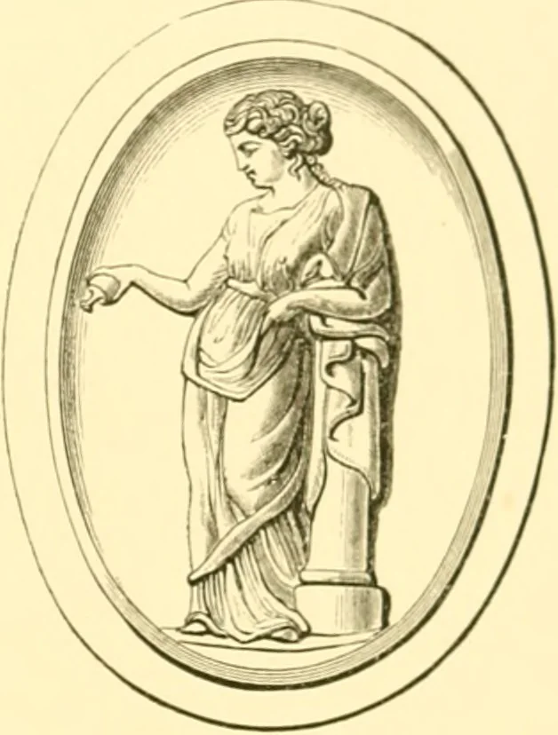 An illustration from Antique gems and rings, 1872, leaf 142