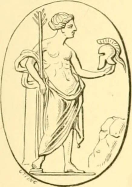 An illustration from Antique gems and rings, 1872, leaf 144